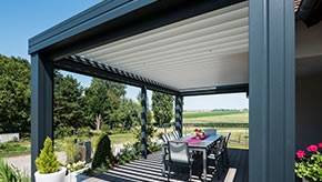Pergola à lames orientables sur mesure.