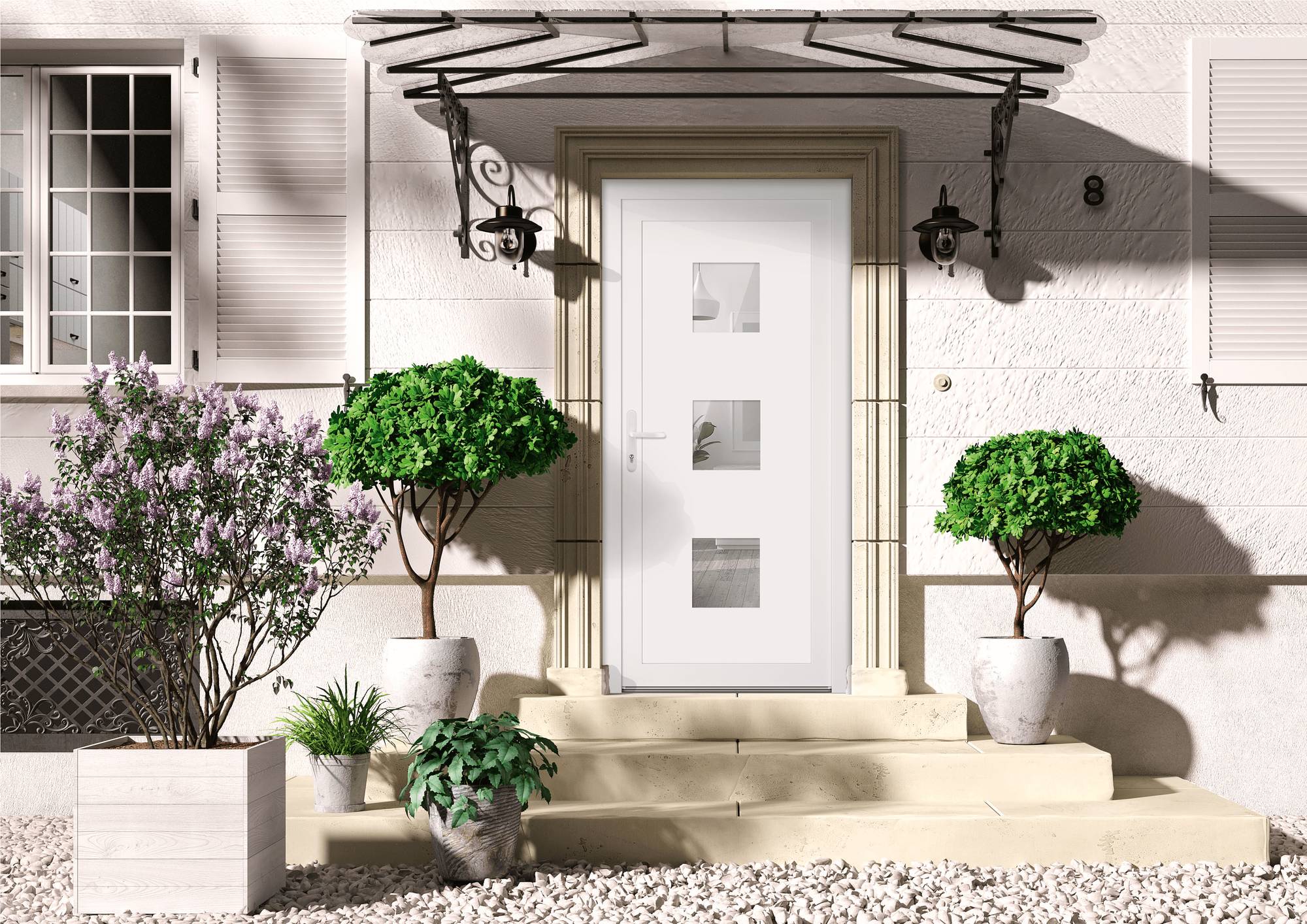 Porte D Entree Pvc Vitree Tryba Prix